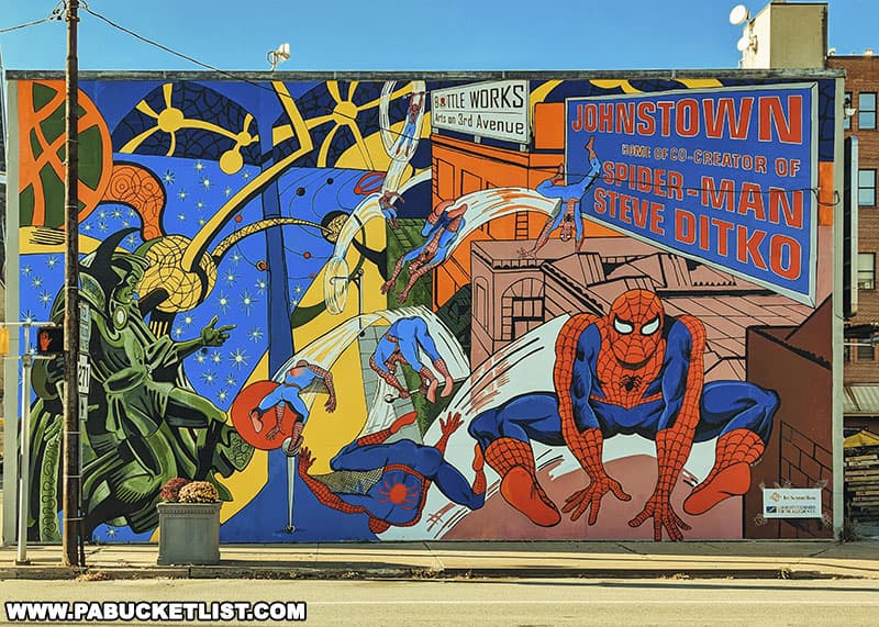 The Spider-Man Mural in downtown Johnstown Pennsylvania.