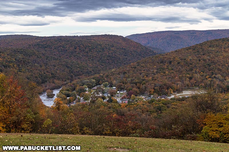 The view from Tharp Knob above Ohiopyle on October 16, 2022.