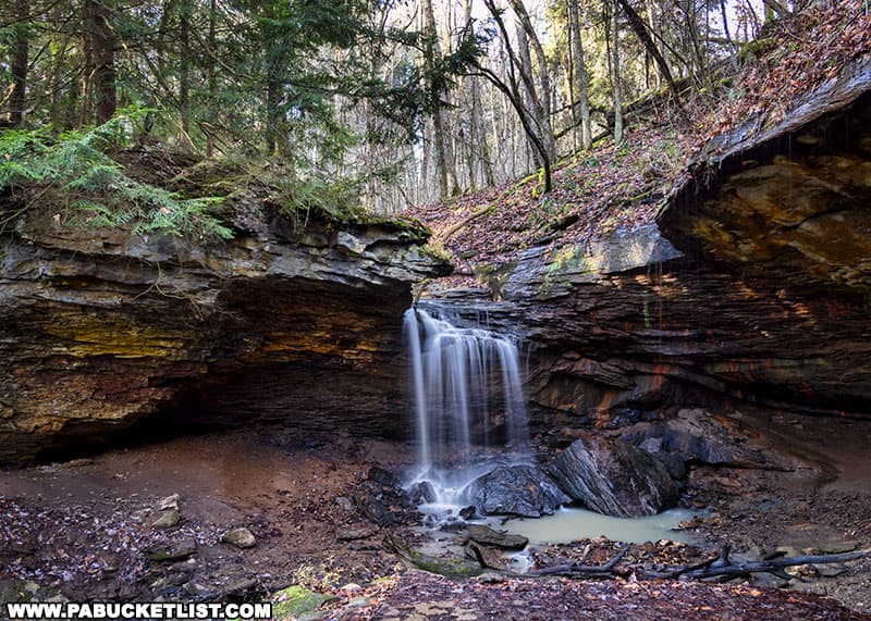 Frankfort Mineral Springs Falls in Beaver County Pennsylvania.