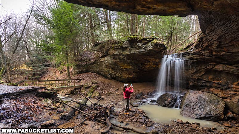 Frankfort Mineral Springs Falls at Raccoon Creek State Park.