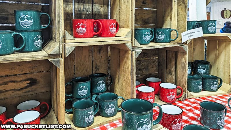 Historic Round Barn coffee mugs.