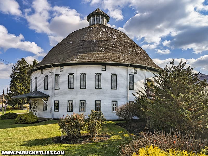 The Round Barn as it was originally constructed could house 90 head of horses and cattle.