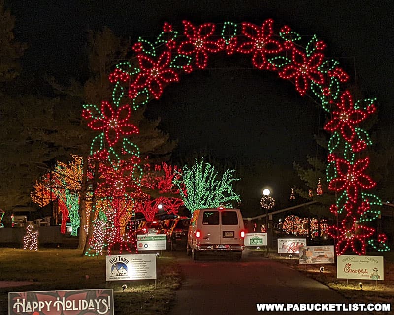 Each year, Holiday Lights on the Lake features over 1 million lights illuminating more than 50 acres of Lakemont Park in Altoona Pennsylvania.