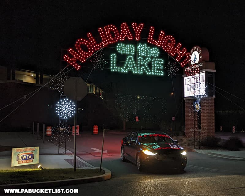 Holiday Lights on the Lake is a drive-through Christmas light display in Altoona Pennsylvania.