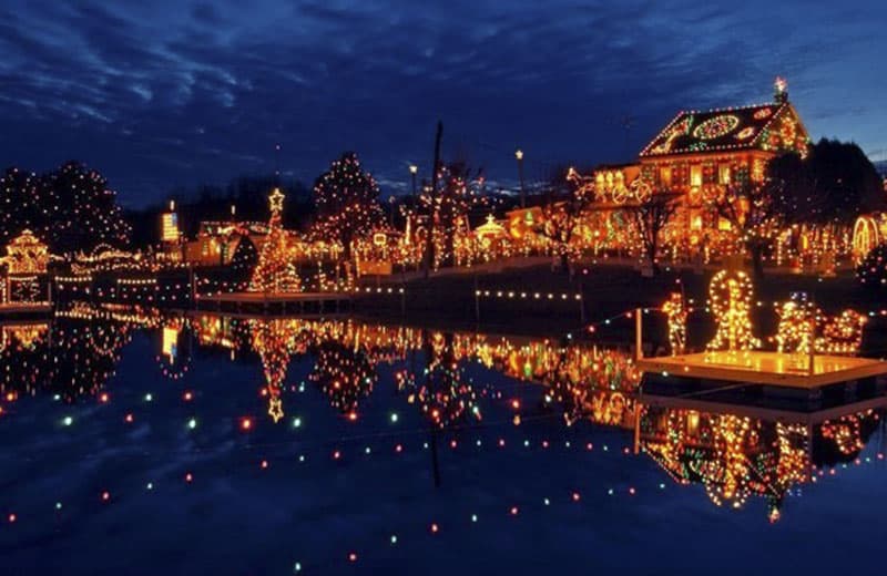 Koziar's Christmas Village Christmas lights display in Bernville Pennsylvania.