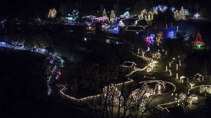 The Lehigh Valley Zoo Winter Light Spectacular in Schnecksville Pennsylvania.