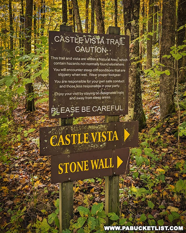 The Castle Vista Trail is one of the most popular hiking trails at Ole Bull State Park.
