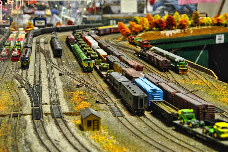 The Pennsylvania Christmas and Gift Show features a model train display running on a 120 foot track.