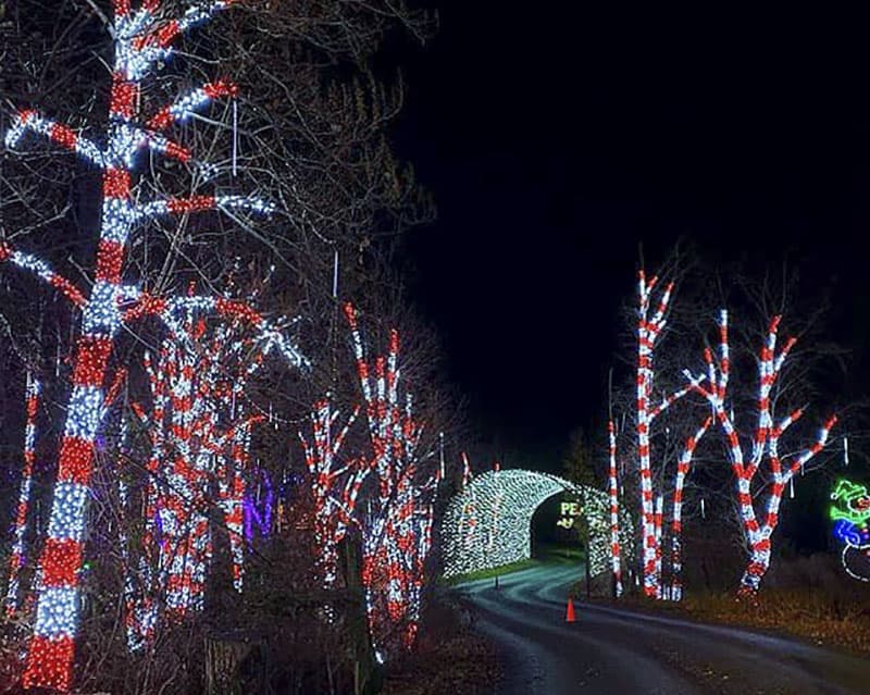 The Shady Brook Farm Holiday Light Show in Yardley, PA.