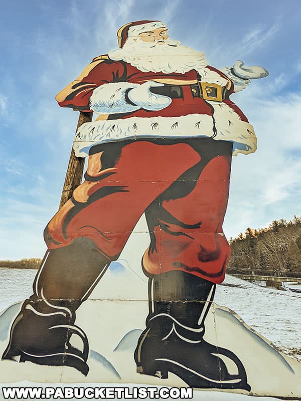 The tallest Santa in Pennsylvania is 37 feet tall in honor of the Philipsburg High School Class of 1937.