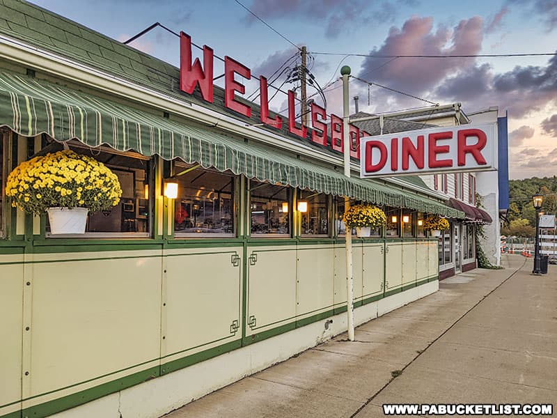 The Wellsboro Diner is right down the street from the Penn Wells Hotel.