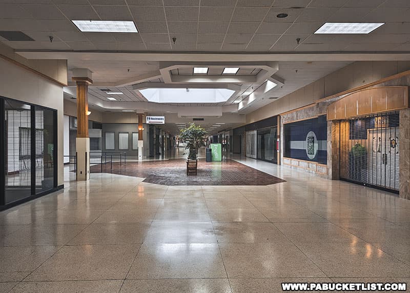 Entire wings of the Chambersburg Mall are completely empty.