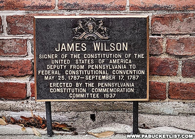 James Wilson was a signer of the Constitution and is buried at Christ Church in Philadelphia.