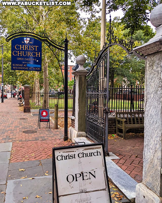 Christ Church in Philadelphia is open for tours year-round.