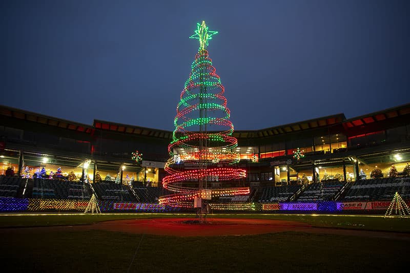 The Christmas Spirit Light Show at Clipper Magazine Stadium in Lancaster runs through the end of December.
