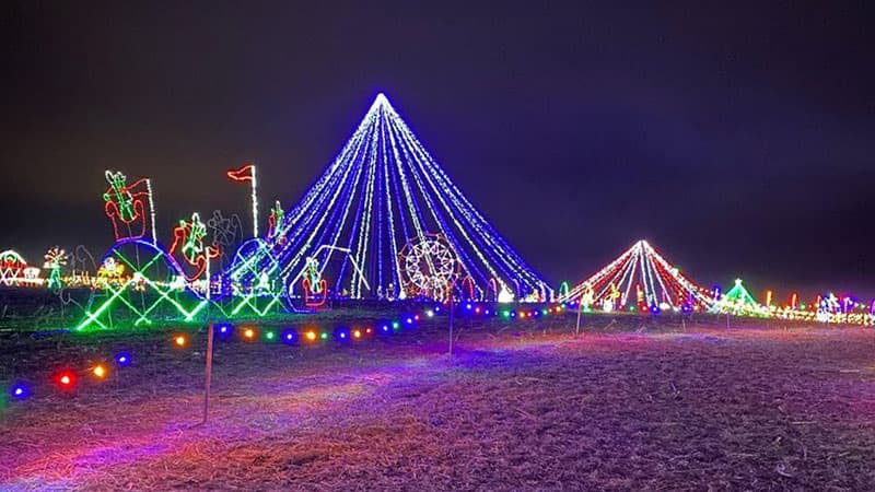 Trail of Lights at Country Creek Farm in Chambersburg Pennsylvania.