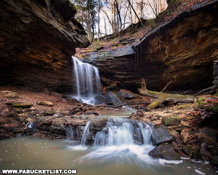 Exploring Frankfort Mineral Springs Falls in Beaver County