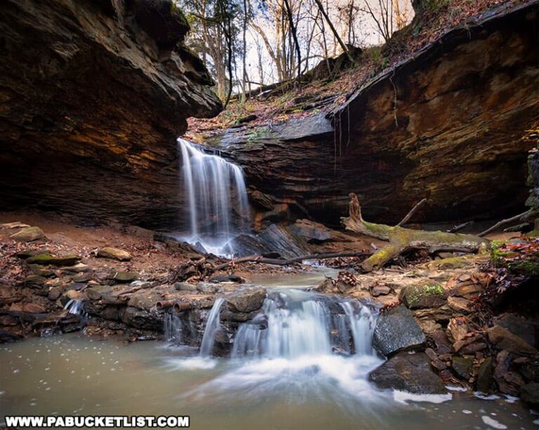 Exploring Frankfort Mineral Springs Falls in Beaver County