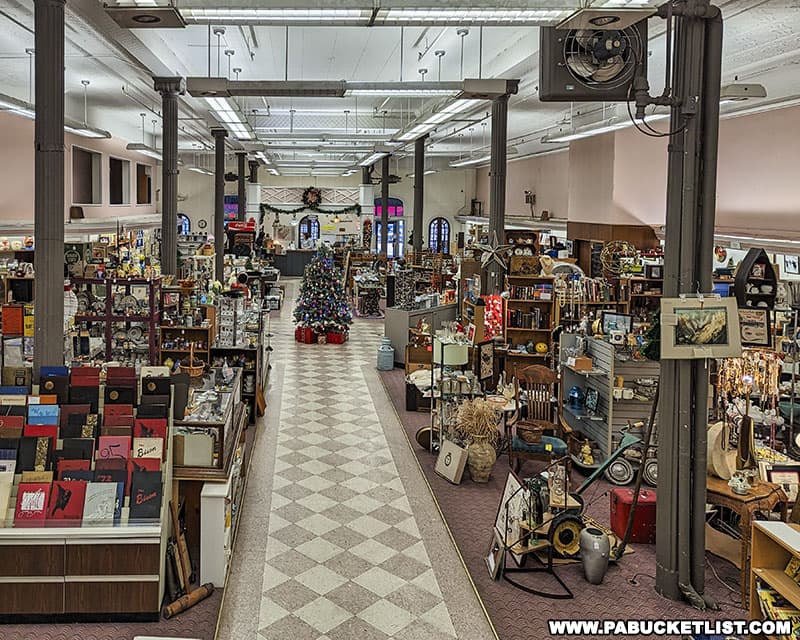 The first floor of Historica Plus antique store in Clearfield, housed in the historic Leitzinger Building.