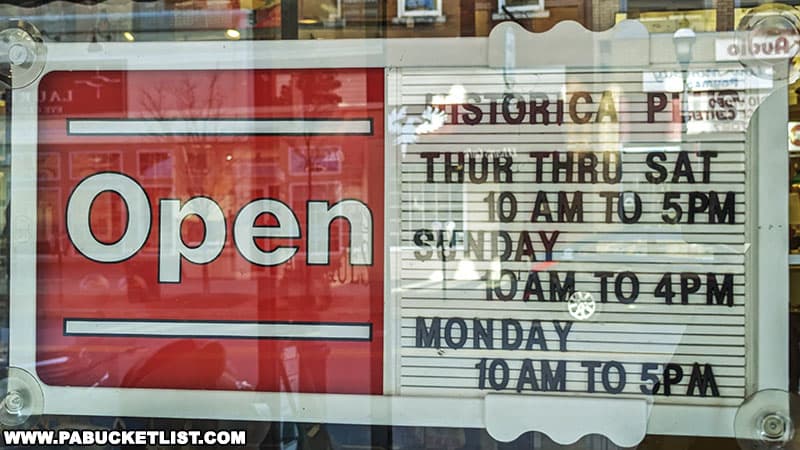Historica Plus is open five days a week and closed Tuesdays and Wednesdays.