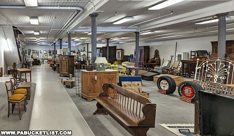 The third floor of Historica Plus antique store in Clearfield Pennsylvania.