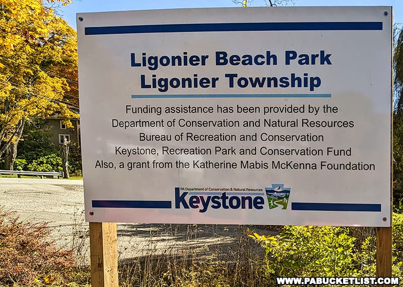 Ligonier Beach Park was created using taxpayer dollars and private grants.
