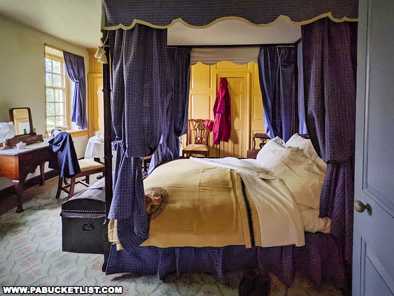 Bedroom in Washington's headquarters at Valley Forge.