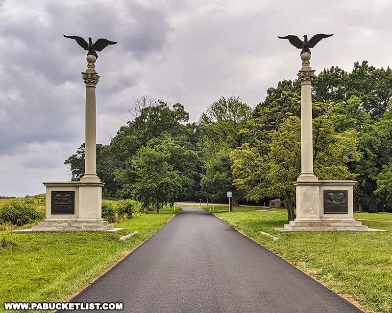Driving through Valley Forge National Historic Park takes you past many monuments and statues.