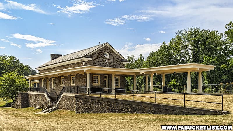 The stone and woodwork used to construct the Valley Forge railroad station in 1911 was designed to blend with nearby Washington's Headquarters.