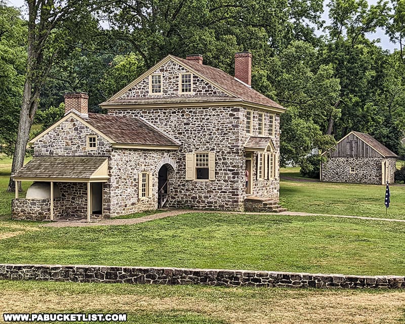 Side view of General George Washington's headquarters at Valley Forge.