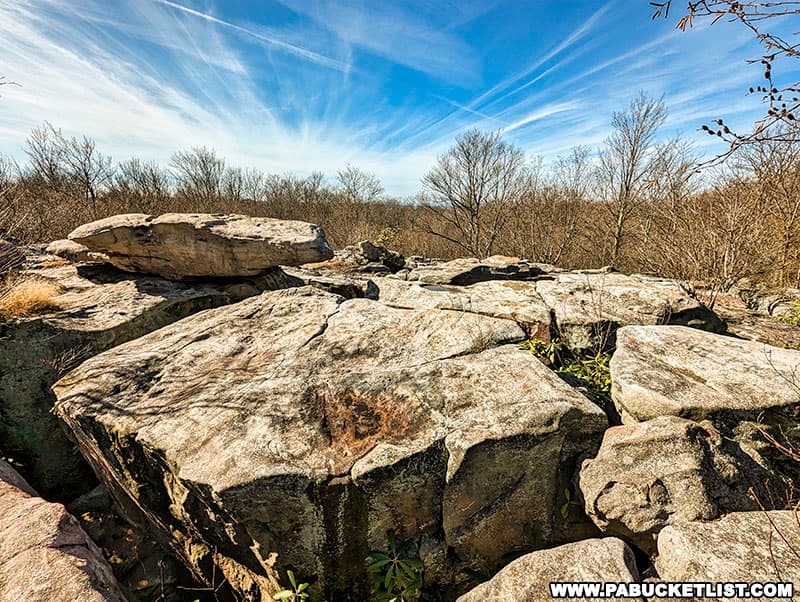 Wolf Rocks along the John P Saylor Trail in Somerset County Pennsylvania.