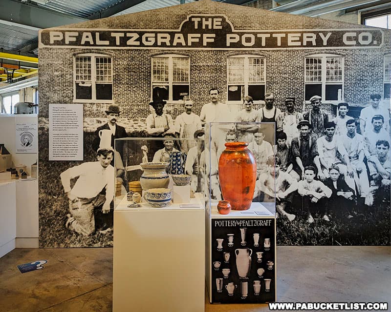 The Pfaltzgraff Pottery Company exhibit at the York County Agricultural and Industrial Museum in York Pennsylvania.