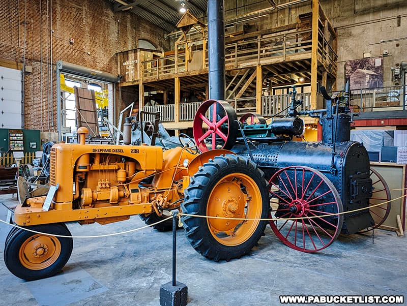 Tractors in the Agricultural Gallery at the York County Agricultural and Industrial Museum in York Pennsylvania.