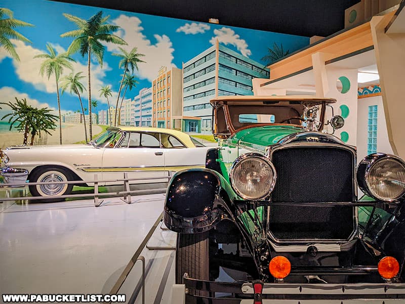 The 1930s Miami Beach diorama at the AACA Museum in Hershey Pennsylvania.