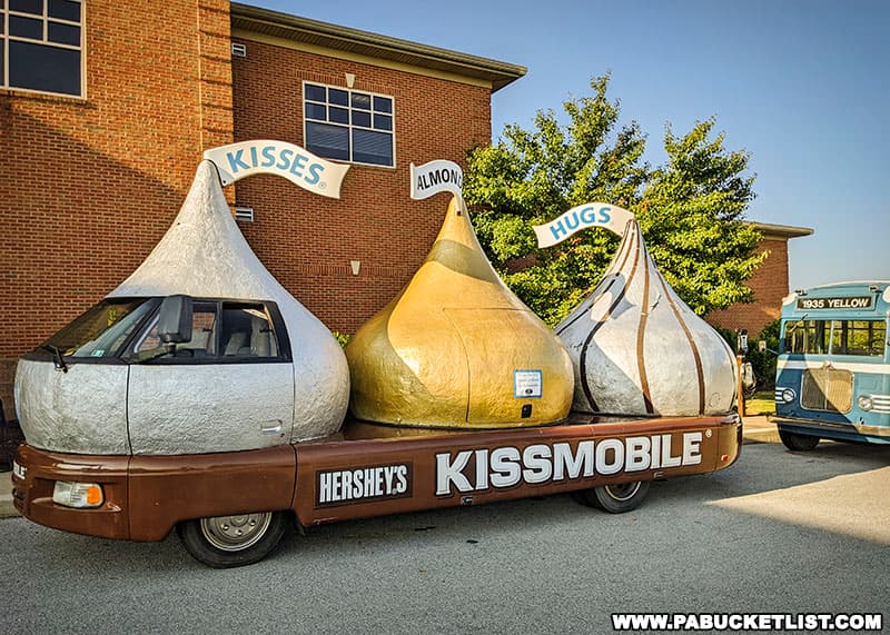The Hershey Kissmobile on display at the AACA Museum in Hershey Pennsylvania.