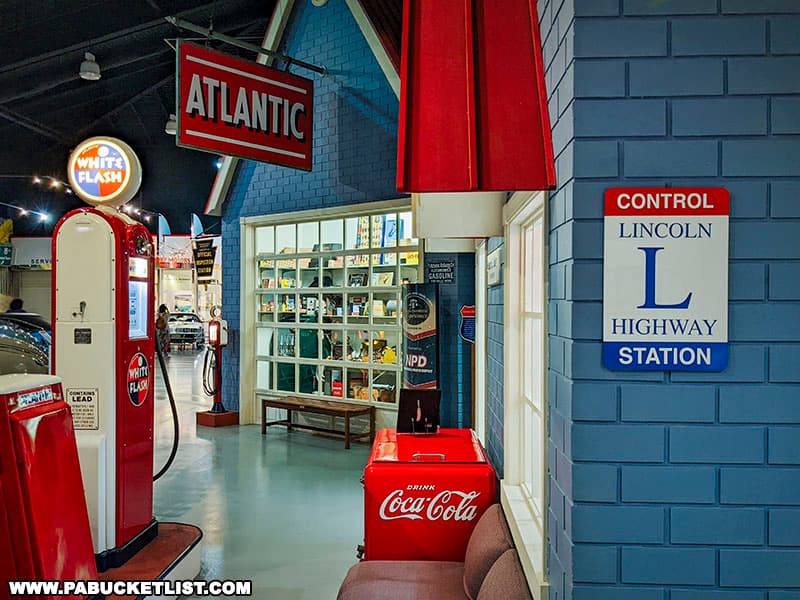 A 1940s service station display at the AACA Museum in Hershey Pennsylvania.