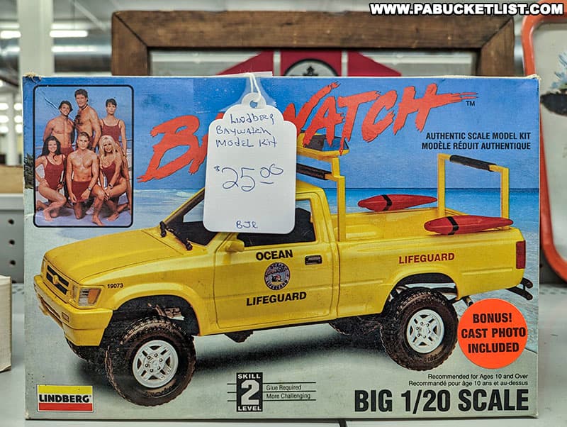 A Baywatch model truck for sale at Bits of Time antique store in Bedford Pennsylvania.