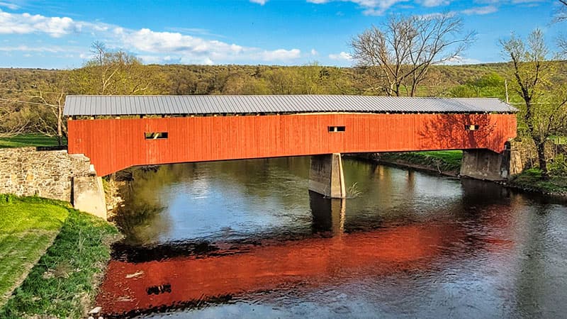 Dellville Covered Bridge in Perry County is the seventh-longest covered bridge in Pennsylvania.