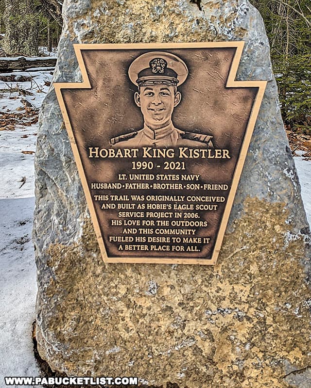 Hobart King Kistler originally conceived and built a trail around Colyer Lake as his Eagle Scout service project in 2006.