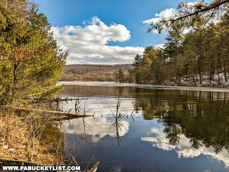 Hiking Hobie's Trail at Colyer Lake Near State College