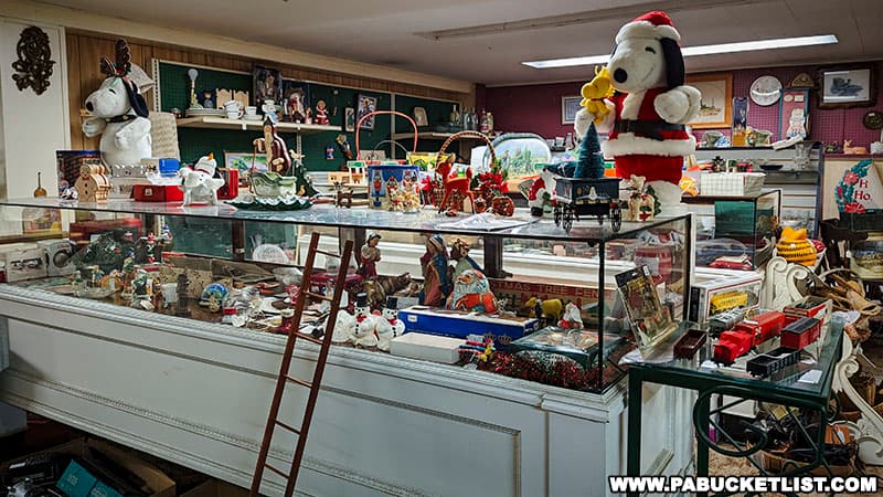Vintage Christmas decorations at I99 Antiques in Blair County Pennsylvania.