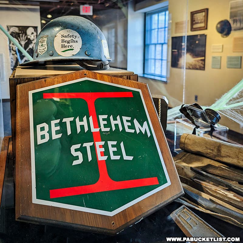 Bethlehem Steel exhibit at the Johnstown Heritage Discovery Center in Cambria County Pennsylvania.