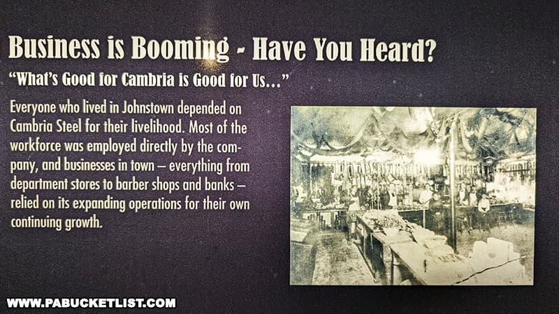 Cambria Steel exhibit at the Johnstown Heritage Discovery Center in Cambria County Pennsylvania.