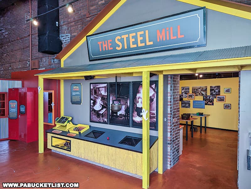 Steel mill exhibit at the Johnstown Children's Museum at the Johnstown Heritage Discovery Center.