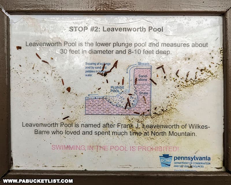An illustration of how Leavenworth Pool at Ricketts Glen State Park was formed.