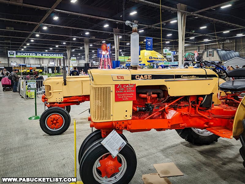 Antique tractors on display at the Pennsylvania Farm Show in Harrisburg.