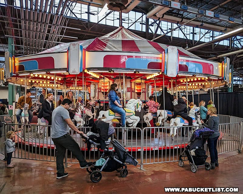 The carousel is always a popular attraction at the Pennsylvania Farm Show in Harrisburg.