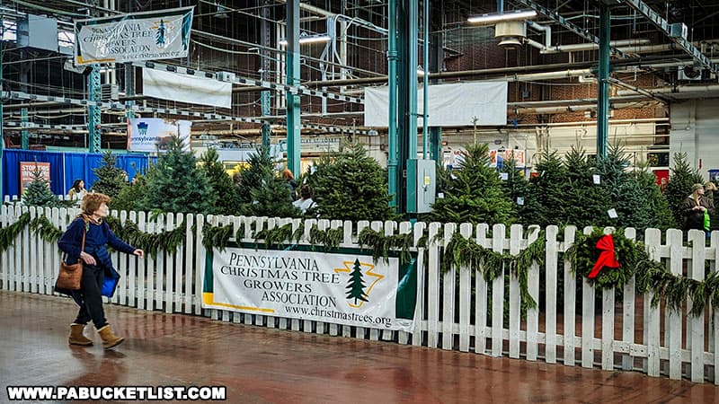 Christmas tree growers display at the Pennsylvania Farm Show in Harrisburg.