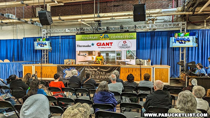 Cooking demonstration at the Pennsylvania Farm Show in Harrisburg.