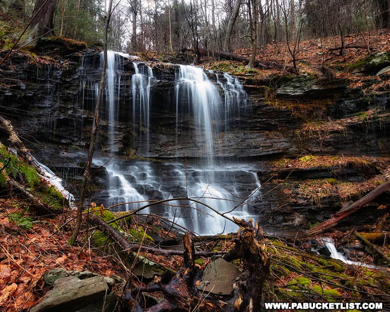 The middle tier of Porcupine Falls at Ricketts Glen State park.